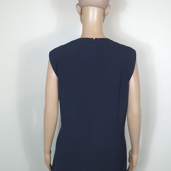 NWOT Jane Lamerton Dress Sze16 black blue Straight shift 2 tone office formal - Picture 5 of 7